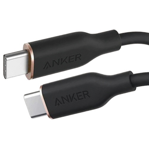 アンカージャパン ANKER PowerLine III Flow USB-C&USB-C ケーブル 1.8m ミッドナイトブラック A8553N11 1本