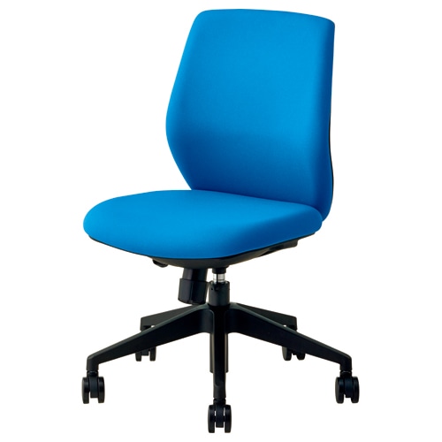 中央可鍛工業 レクチェ ローバック 肘なし 布 ブルー NC-110 1脚