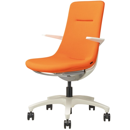 イトーキ モーブチェア 肘付 アンバーオレンジ KF-615GB-W9W9D3 1脚
