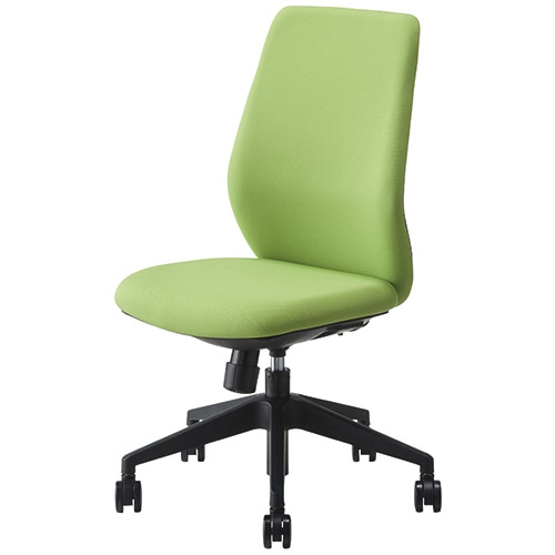 中央可鍛工業 レクチェ ハイバック 肘なし 布 グリーン NC-210 1脚