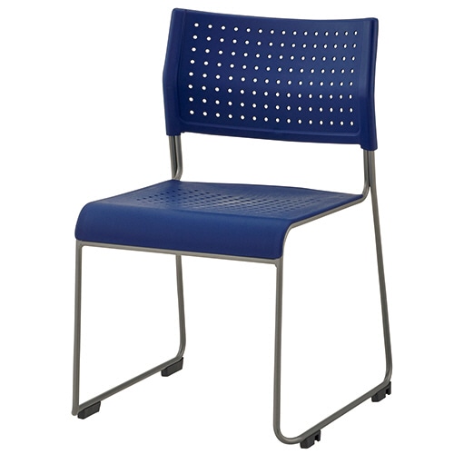 アイリスチトセ スタッキングチェア 樹脂座タイプ ブルー ASL-110PP-BL 1脚