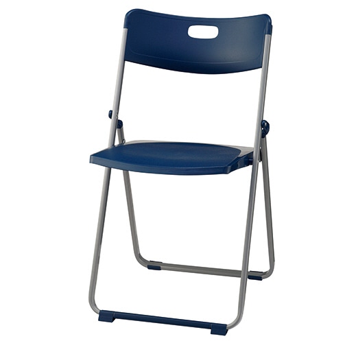 中央可鍛工業 折りたたみイス(樹脂) ダークブルー FC-700 1脚