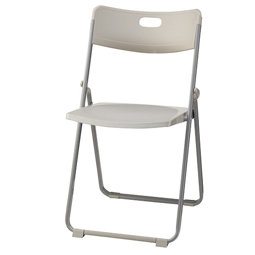 中央可鍛工業 折りたたみイス(樹脂) ホワイトグレー FC-700 1脚