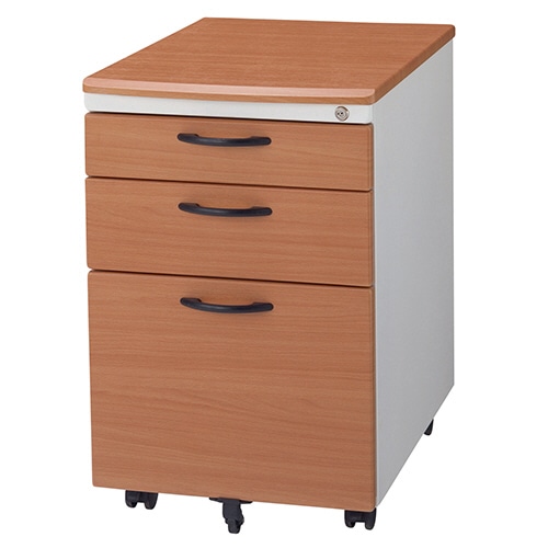 不二貿易 インキャビネット L-05 幅400×奥行570×高さ615mm ナチュラル&ホワイト L-05NAWH 1台