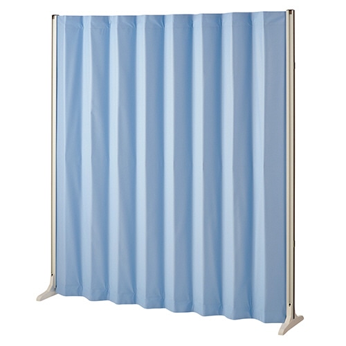 プラチナ アコーデオンスクリーン 高さ1650mm ホワイトフレーム ブルー ADS-NO16W C-11 1台