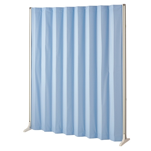 プラチナ アコーデオンスクリーン 高さ1800mm ホワイトフレーム ブルー ADS-NO18W C-11 1台
