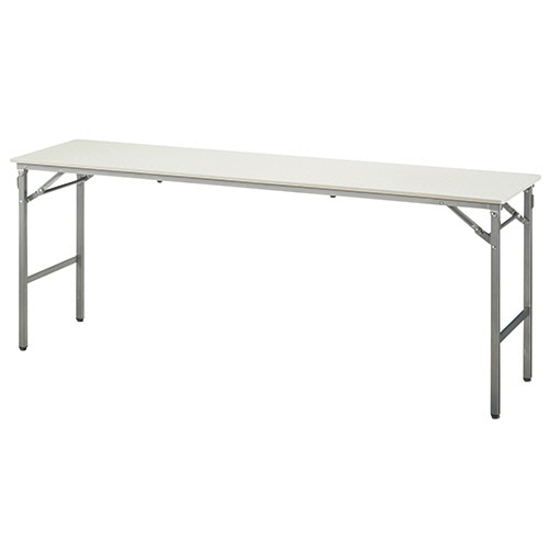 アイリスチトセ 樹脂天板折りたたみテーブル 棚なし 幅1800×奥行450mm アイボリー BTS-P1845 1台