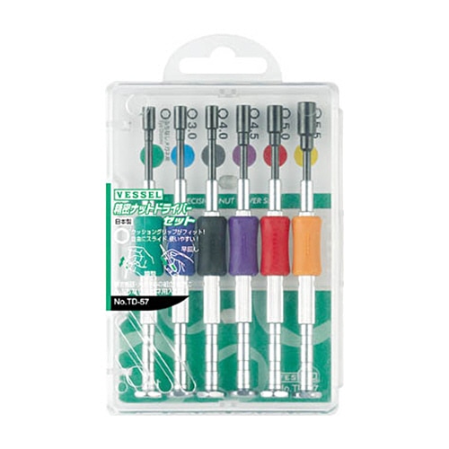 ベッセル 精密ナットドライバーセット 6本組 TD-57 1セット