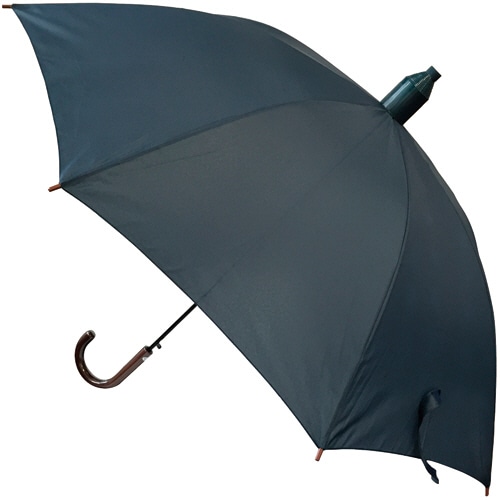 ニシワキ スライドカバー付木柄ジャンプ傘 60cm 紺 1本