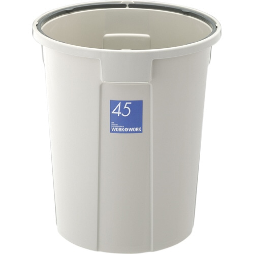 リス WORK&WORK丸ペール 45L 本体 グレー DS-986-841-0 1台