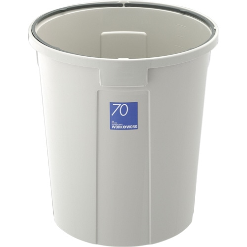 リス WORK&WORK丸ペール 70L 本体 グレー DS-986-843-0 1台