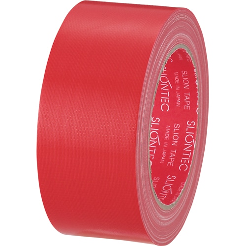 スリオンテック カラー布テープ 50mm×25m 厚み約0.24mm 赤 343702RD 1巻