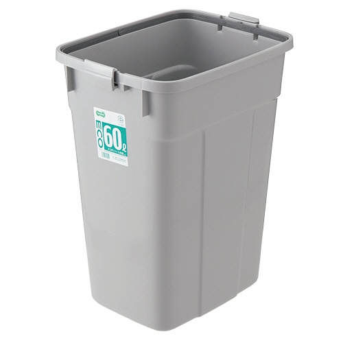 TANOSEE エコポリペール 角型 60L 本体 グレー 1個