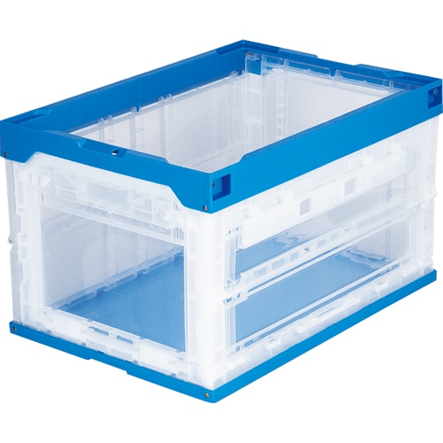 三甲 折りたたみコンテナ 2面扉タイプ 50B扉-SBL 50L フタなし 556490 1台