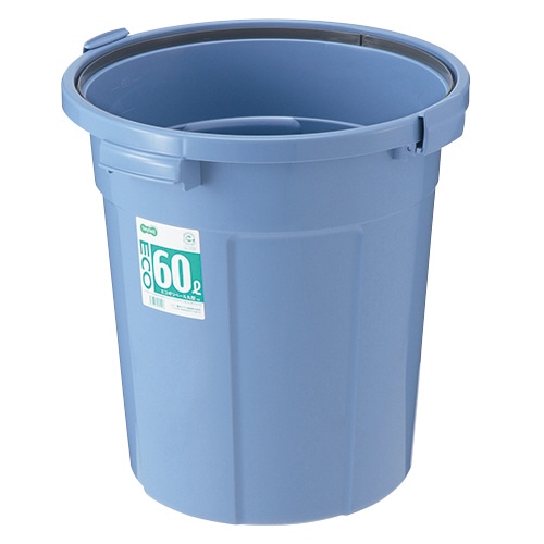 TANOSEE エコポリペール 丸型 60L 本体 ブルー 1個