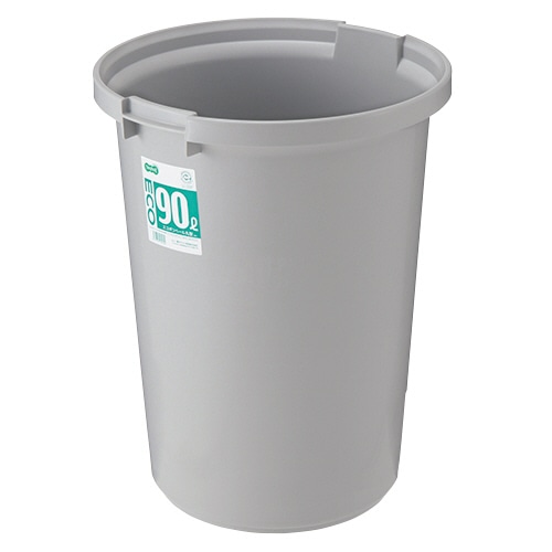 TANOSEE エコポリペール 丸型 90L 本体 グレー 1個
