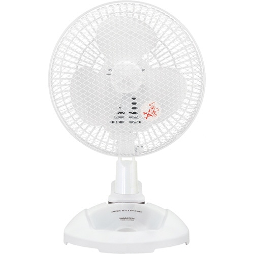 YAMAZEN 卓上&クリップ扇風機 18cm YDS-CA186(W) 1台