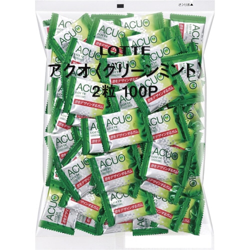 ロッテ ACUO グリーンミント 1パック(200粒:2粒×100袋)