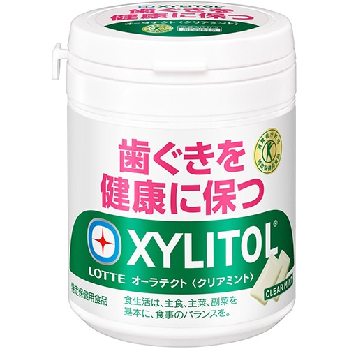 ロッテ キシリトール オーラテクトガム クリアミント ファミリーボトル 143g 1個
