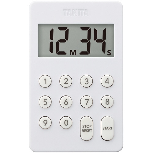 タニタ デジタルタイマー100分計 ホワイト TD-415-WH 1個