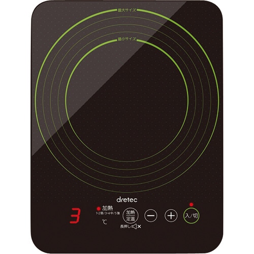 ドリテック IHクッカー ピコ 1000W ブラック DI-216BK 1台