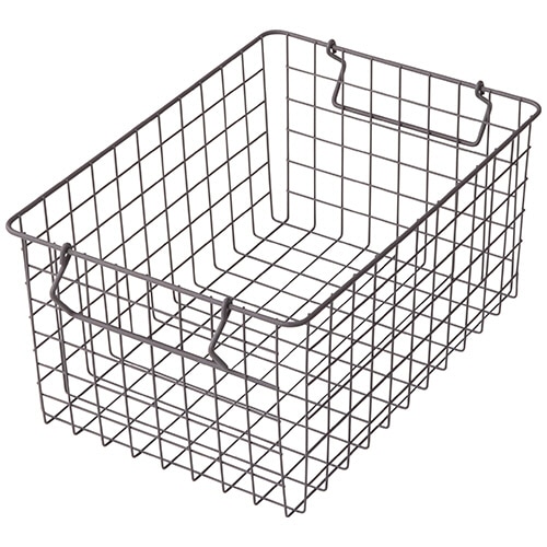 パール金属　スタッキングワイヤーバスケット　ＬＬ　ブラウン　Ｎ－８３２９　１個