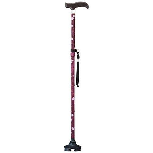 コジット　握りやすい４ポイントステッキ　婦人用　１本