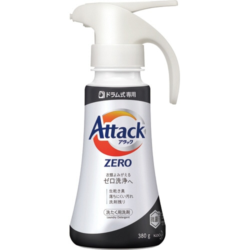 花王 アタックZERO ドラム式専用 本体 ワンハンドプッシュ 380g 1本
