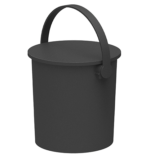 ＪＥＪアステージ　フェルマー　座れる丸型収納（座れるバケツ）　約１０Ｌ　ブラック　６５００３８　１個