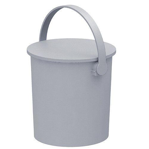 ＪＥＪアステージ　フェルマー　座れる丸型収納（座れるバケツ）　約１０Ｌ　ライトグレー　６５００４５　１個
