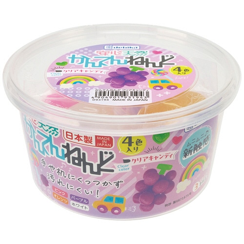 デビカ　かんてんねんど　クリアキャンディ（各３０ｇ×４色）　０９３１９４　１パック