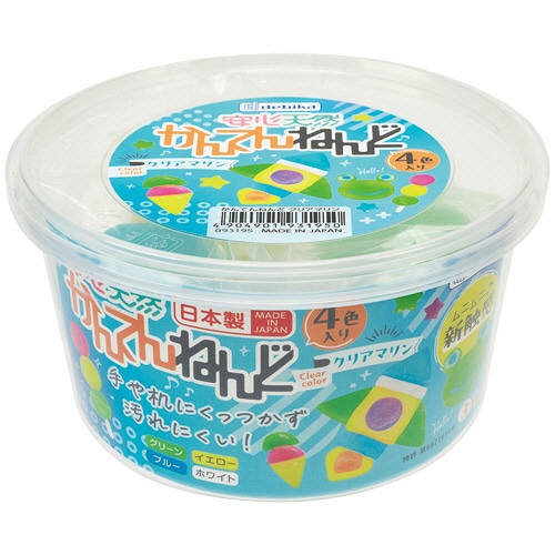 デビカ　かんてんねんど　クリアマリン（各３０ｇ×４色）　０９３１９５　１パック