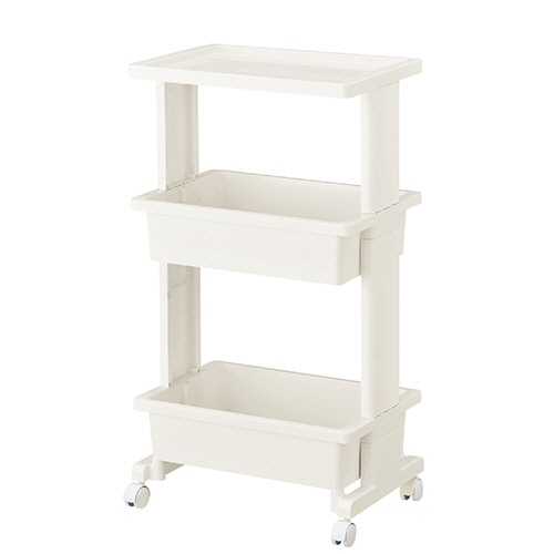 ＪＥＪアステージ　リセスタイル　テーブルワゴン３段プラス　ホワイト　１台