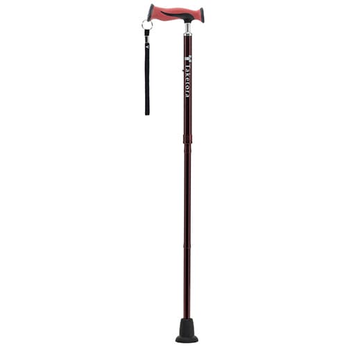 竹虎　バンブーステッキ　折りたたみ杖　スリムネック　ワインレッド　１本