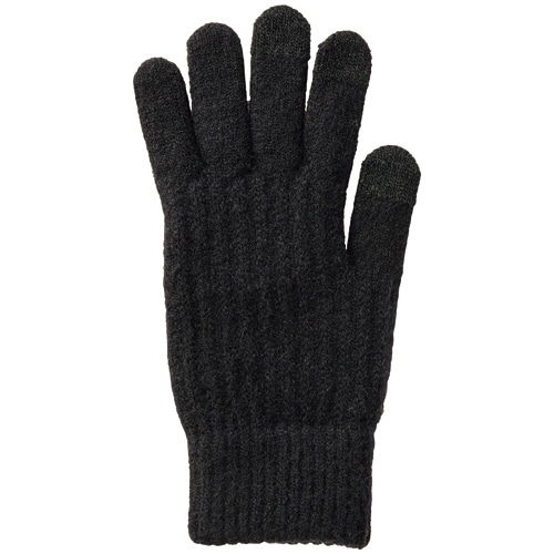 イチーナ　ホカロン発熱スマホ対応手袋裏起毛　黒　１双