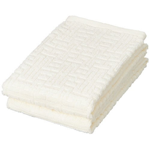 林　バラエティカラー　フェイスタオル　アイボリー　ＦＯ８０１４１３　１パック（２枚）