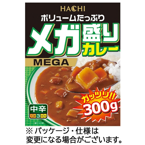 ハチ食品　メガ盛りカレー　中辛　３００ｇ　１食