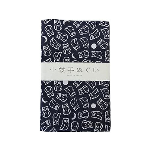 林　小紋手ぬぐい　Ｎｏ．３４　フクロウ　ＺＥ９９６０３４　１枚