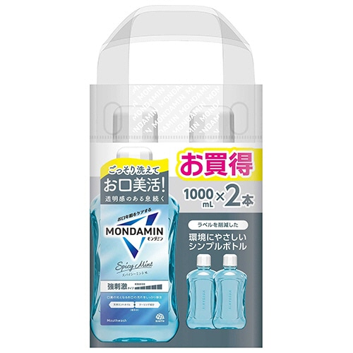 アース製薬　モンダミン　スパイシーミント　１０００ｍＬ／本　１パック（２本）