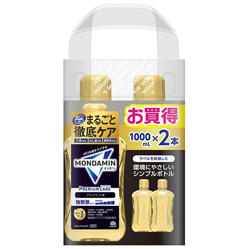 アース製薬　モンダミン　プレミアムケア　ブラックミント　１０００ｍＬ／本　１パック（２本）