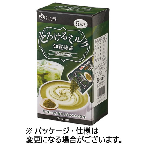 大橋製茶　とろけるミルク　知覧抹茶　Ｓｔｉｃｋ　Ｌａｔｔｅ　１箱（５本）