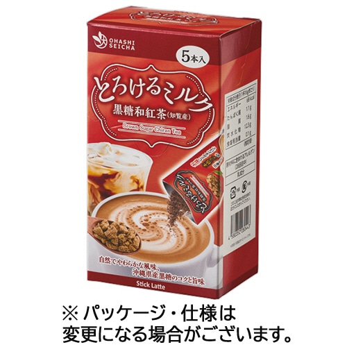 大橋製茶　とろけるミルク　黒糖和紅茶　ＳｔｉｃｋＬａｔｔｅ　１箱（５本）