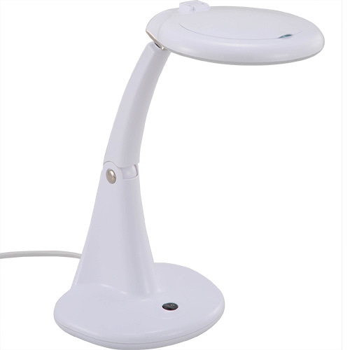 ルーペ付LEDデスクスタンド ODS-L8093-W