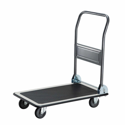 TANOSEE スチール台車(折りたたみ式) 150kg荷重 黒 1台