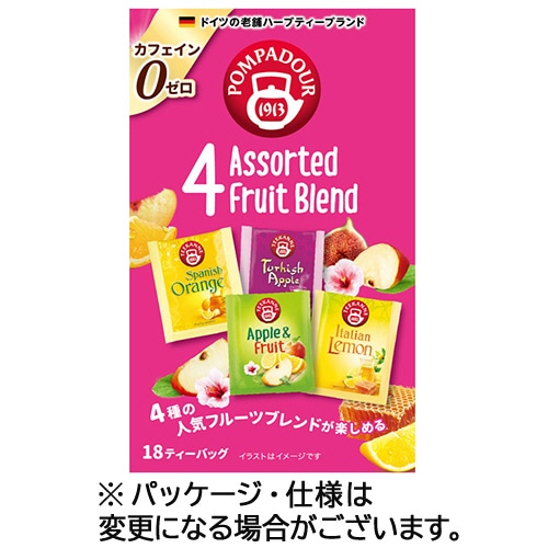 ポンパドール 4アソート ハーブティー フルーツブレンド 1箱(18バッグ)