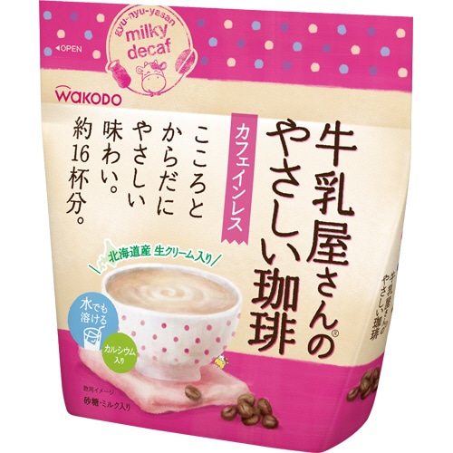 アサヒグループ食品 WAKODO 牛乳屋さんのやさしい珈琲 カフェインレス 220g 1袋