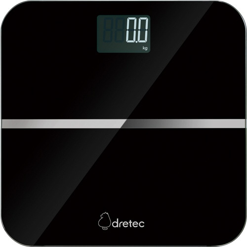 ドリテック ボディスケール 200kg ブラック BS-200BK 1台