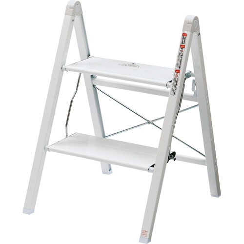 YAMAZEN ワイドアルミスリム踏み台 2段 CSCW-2SG(WH) 1台