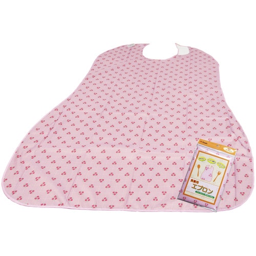 オオサキメディカル プラスハート 食事用エプロン ピンク 1枚