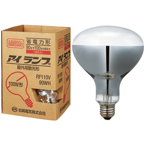 岩崎電気 屋外投光用アイランプ 散光形 100W形 E26口金 RF110V90WH 1個